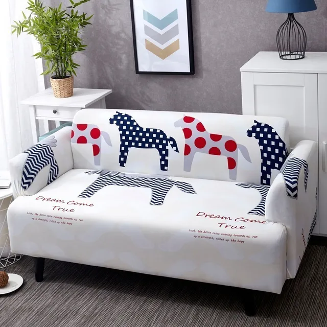 Lovely Cats Spandex Sofa Cover Cute Cats Pattern Sectional Couch Cover