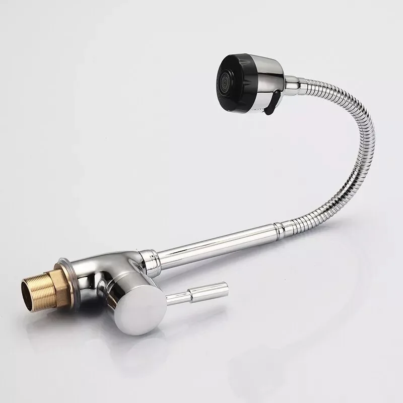 Kitchen Faucet Brass Deck Mounted Pull-out Swivel Spray Mixer Tap Free deformation 360 Swivel Handheld Shower Kitchen