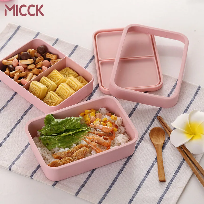 Многофункциональный Ланч бокс MICCK для микроволновой печи из бамбукового волокна