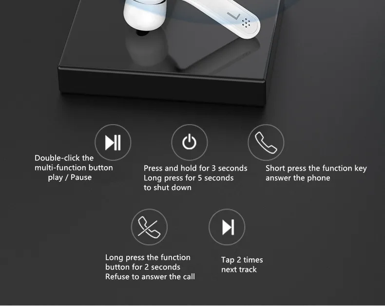 Aipao TWS Bluetooth 5.0 Earphone Sport Wireless Bluetooth Headset Handsfree Earbuds with Mic for huawei smart phone