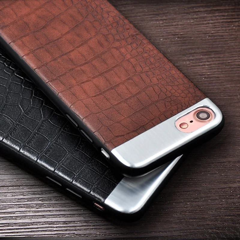 Business Leather phone cases for Apple iPhone 7 Case 7 Plus Ultra thin