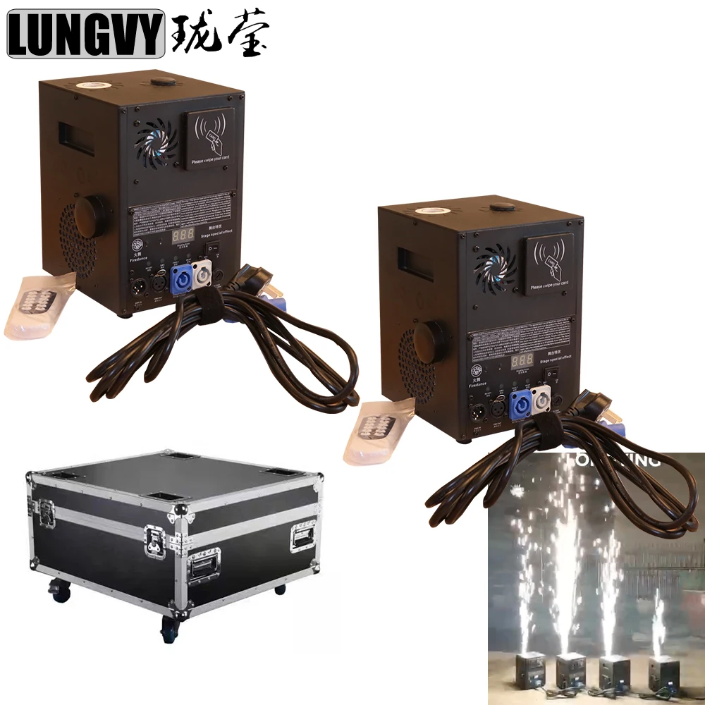 

Free Shipping 2pcs/Lot Flight Case Packing New 400W Remote DMX Control Stage Cold Spark Fireworks Sparkular Machine For Outdoor