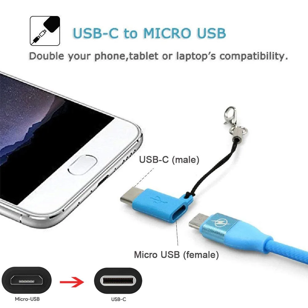 

2019 USPS Mini Universal Micro USB Cable For iPhone Samsung Type-c Charging Charge Adapter USB Type C Mobile Phone Cables