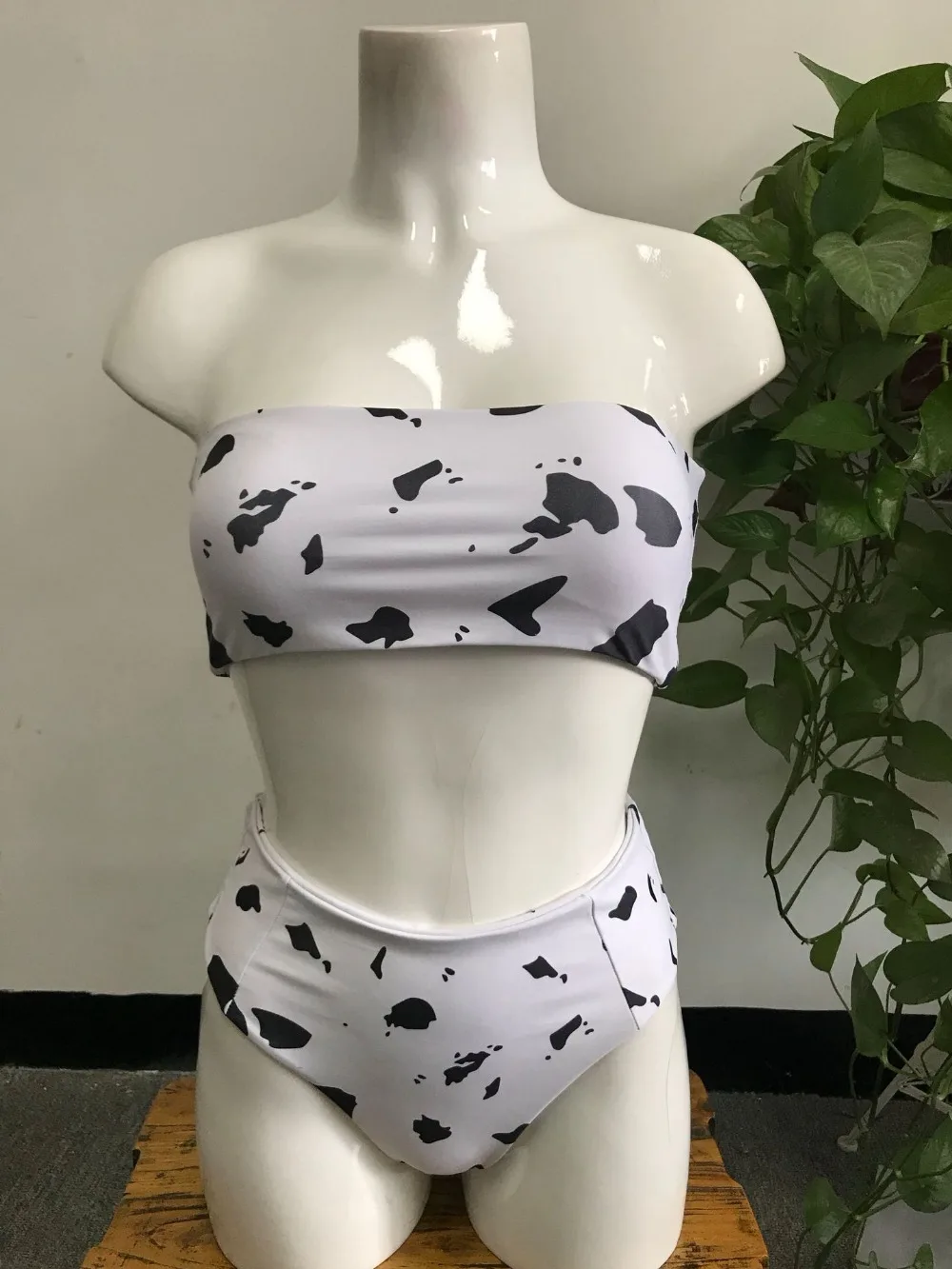 Сексуальное бикини Mujer, новинка, с рисунком коровы, купальник для женщин, две части, пуш-ап, бикини, бразильский купальник для женщин, пляжный купальник