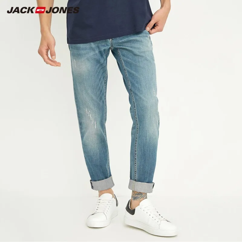 

Jack&Jones Men's Autumn & Winter Whiskering Fading Slim Fit Jeans J|218332515