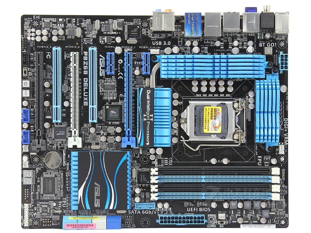 Оригинальная материнская плата ASUS P8Z68 DELUXE LGA 1155 DDR3 32 Гб USB3.0 Z68 настольная