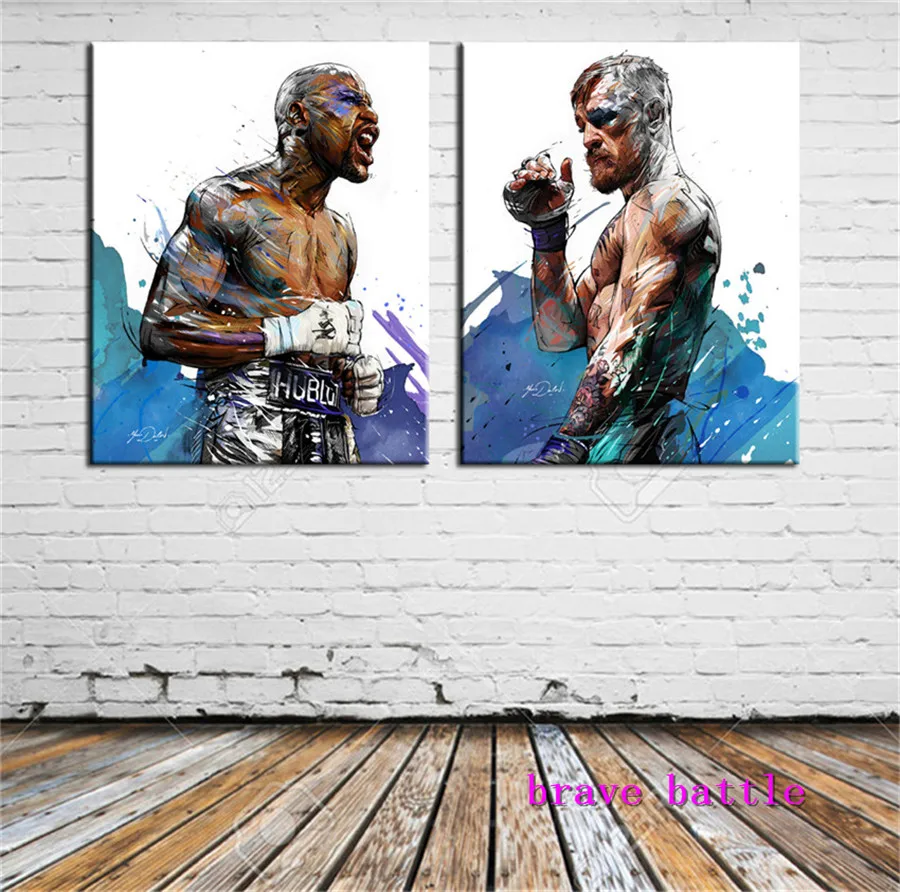 Mayweather Vs McGregor Холст Картина гостиная домашний декор Современная роспись