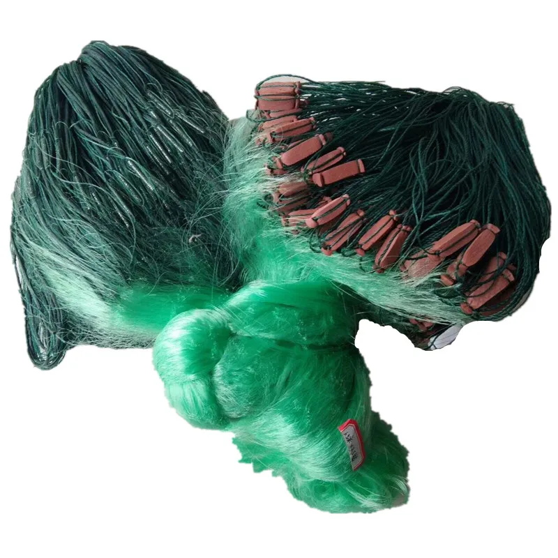 POUI COME DERAM 3layer fishing net depth 1.5m-3m gill net length 95m fishing network green monofilament nylon line rede de pesca