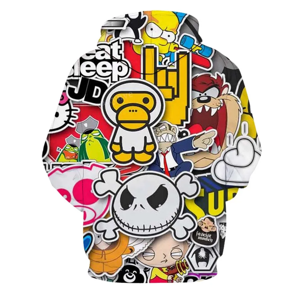 Cute Yellow Duck Hoodies Men Boys Kids Sweatshirta Teens Hipster Pullover Streetwear Graffiti Sweatshirt Male Oversized Clothing
