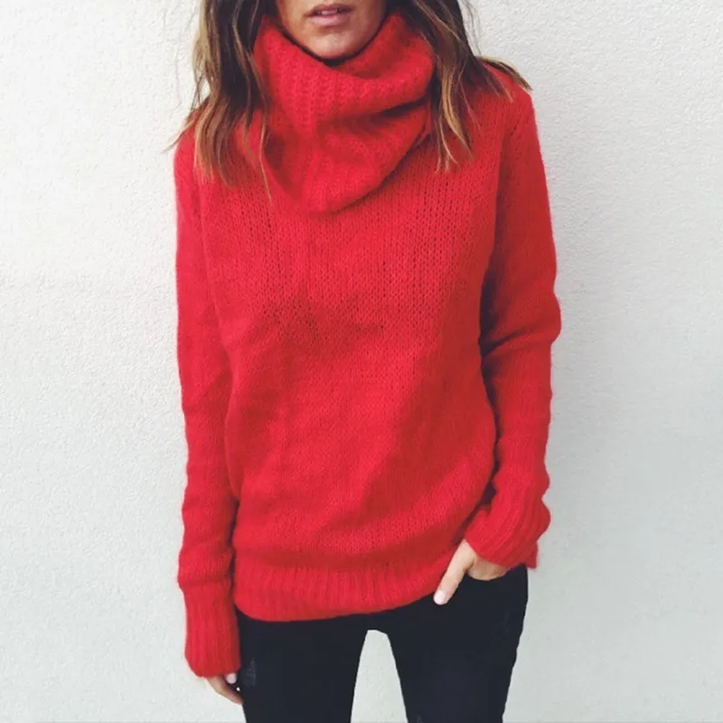 WQJGR 2018 Autumn And Winter Clothes New Pullover Sweater Woman Knitting Oversized Sweater Long Sleeve Turtleneck Women Jumper WQJGR 2018 Autumn And Winter Clothes New Pullover Sweater Woman Knitting Oversized Sweater Long Sleeve Turtleneck Women Jumper
