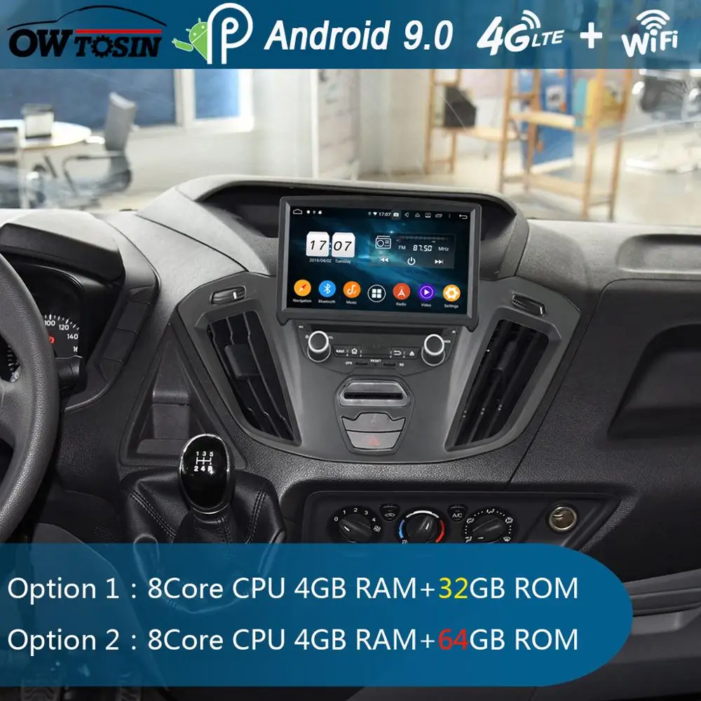 " ips 1920*1080 8 ядерный 4G+ 64G Android 9,0 автомобильный dvd-плеер для Ford Transit Custom 2013 DSP радио gps