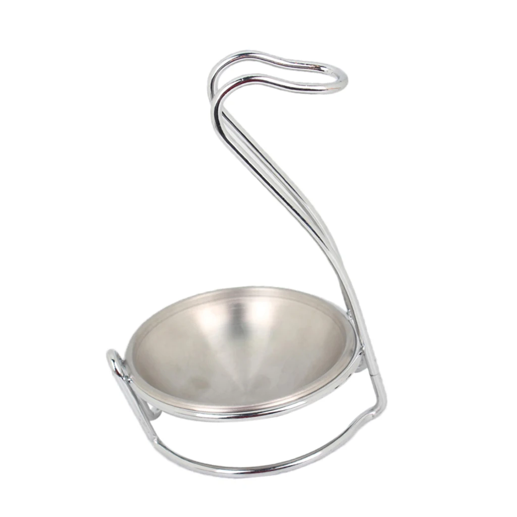 Spoon Rest, Stainless Steel Ladle Spoon Holder with Removable Bowl, Cooking Utensils Metal Stand Tray for Kitchen Counter