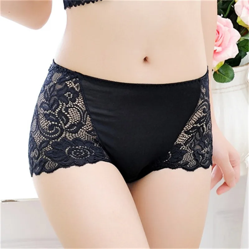 Женские кружевные бесшовные трусики с завышенной талией|underwear underwear|panties