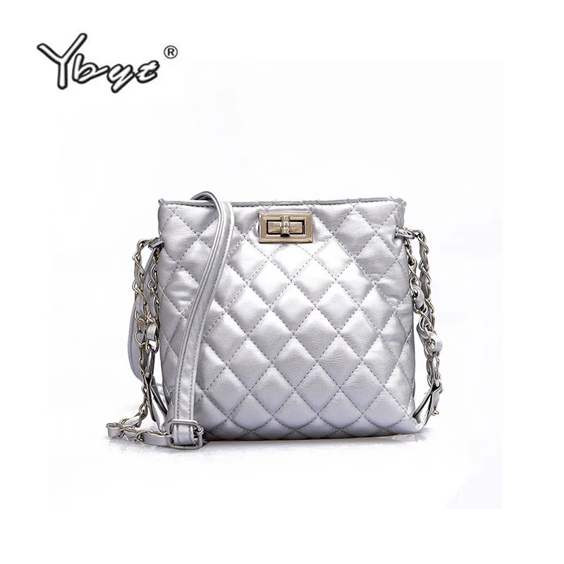 

YBYT brand 2018 new mini diamond lattice bucket bag joker handbag shoulder small bag women shoulder packbags crossbody bags