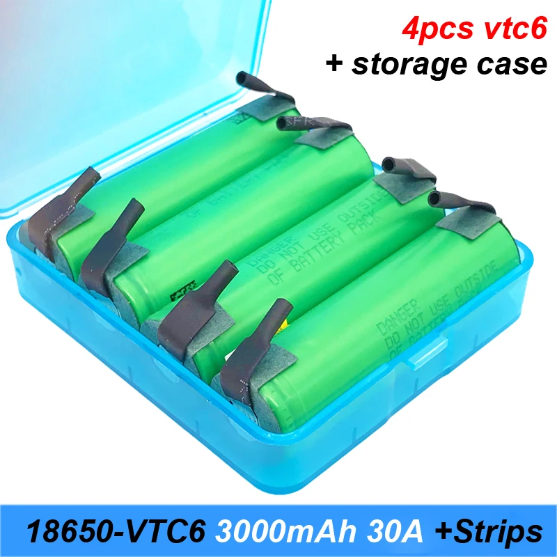 VTC6 3,7 в 3000 мАч 18650 литий-ионный аккумулятор 30А разряда для US18650VTC6 инструменты батареи для электронной сигареты+ DIY никель для отвертки