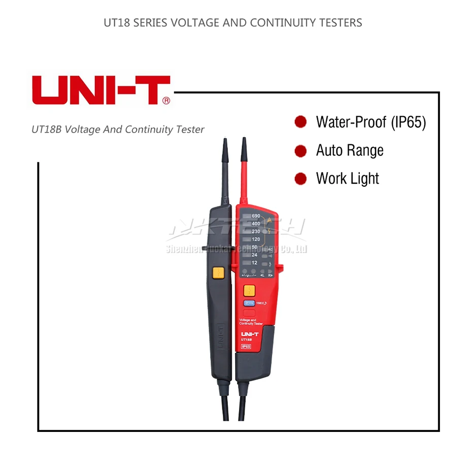 UNI-T UT18D UT18C UT18B UT18A AC DC напряжение метры металла детектор ручка непрерывности тест er Цифровой вольтметр ВКЛ-ВЫКЛ УЗО тест IP65