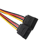 Nova 4Pin IDE Molex para 2 Serial ATA SATA Y Splitter Disco Rígido Cabo de Alimentação 0.44 # M05