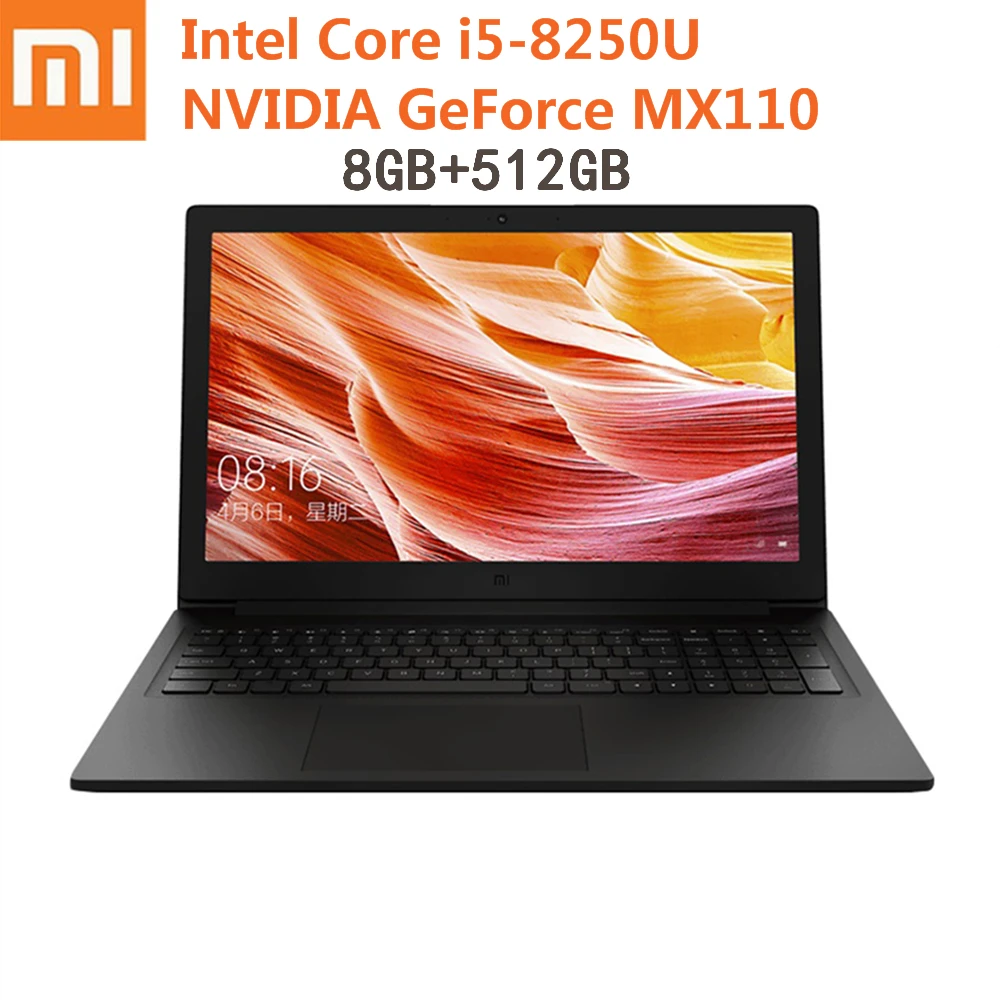 Xiaomi Mi Ruby 15,6 дюймовый ноутбук Windows 10 Intel Core i5-8250u четырехъядерный MX110 8 Гб 256 ГБ 512 Гб 1,6 ГГц ноутбук - Цвет: 8GB 512GB