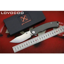 LOVOCOO X-650 резной складной нож подшипник D2 лезвие титановая ручка Кемпинг Охота Открытый выживания Карманные Ножи EDC инструмент