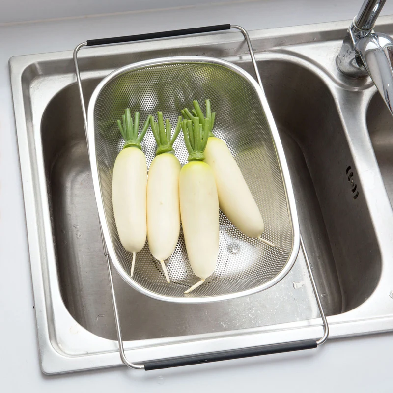  Stainless steel rack drain bowl rack drain basket kitchen supplies storage bowl sink drain rack Lu4 - 32866593419