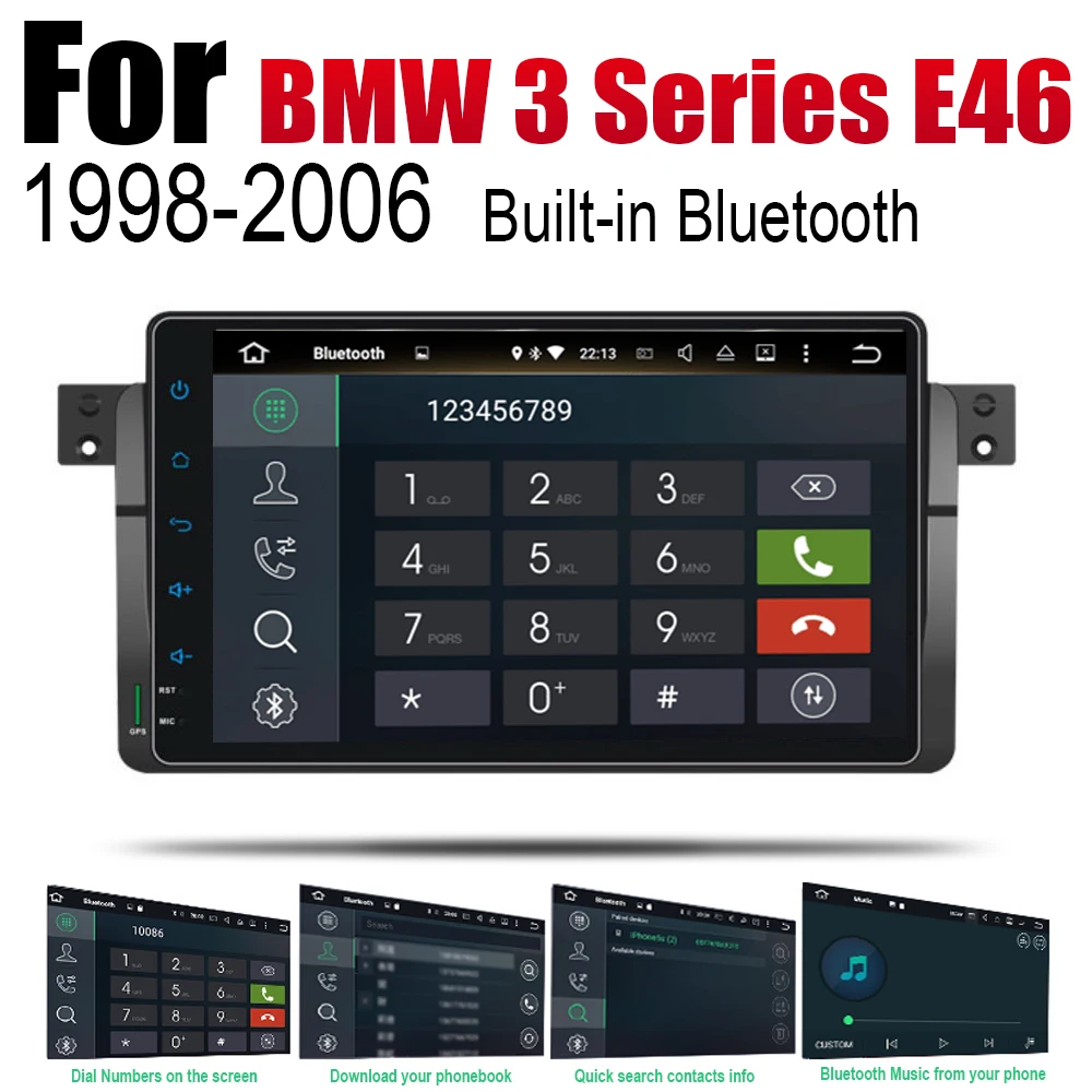 Sale Android Car DVD GPS Navi For BMW 3 Series E46 1998~2006 player Navigation WiFi Bluetooth Mulitmedia system audio stere 5