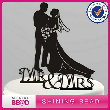 

Free Shipping Mr and Mrs Bride and Groom Acrylic Cake Topper, Wedding Decorations, USA