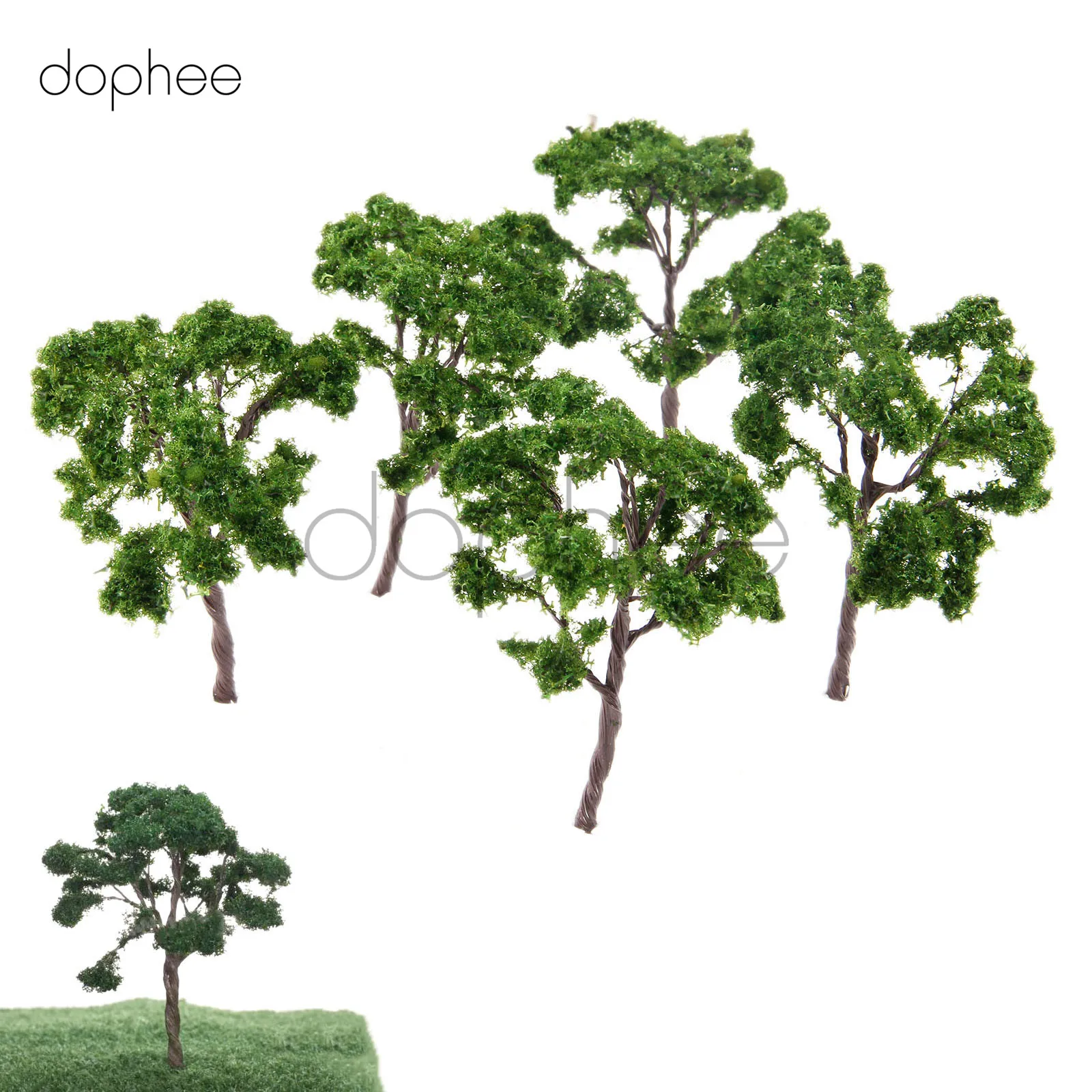 Dophee 5 шт. 10 см модель железная проволока деревья железнодорожного парка природный