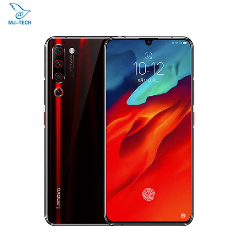 Lenovo Z6 Pro, 6 ГБ, 128 ГБ, Восьмиядерный процессор Snapdragon 855, дисплей 6,39 дюйма, 1080 P, смартфон с отпечатком пальца, задняя камера 48 МП, четыре камеры, мобильный телефон