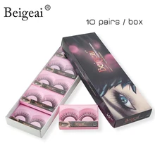 Набор накладных ресниц ручной работы макияж 10 пар Длинные толстые инструменты для наращивания ресниц Beigeai брендовые Накладные ресницы с натуральным объемом