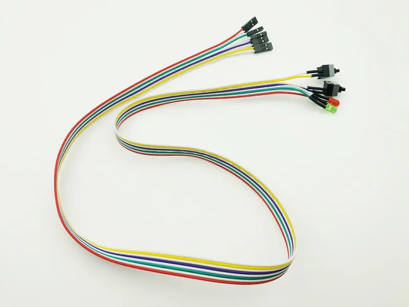 New Sale PC Case Red Green LED Lamp ATX Power Supply Reset HDD Switch Lead Motherboard Power Cable for BTC Miner Antminer Mining