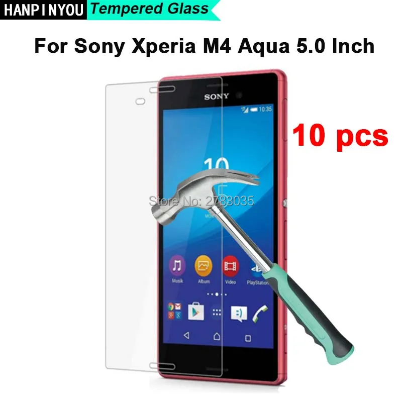 10 шт./лот для Sony Xperia M4 Aqua/Dual 5 0 &quot9 H твердость 2.5D ультра-тонкая закаленная Защитная