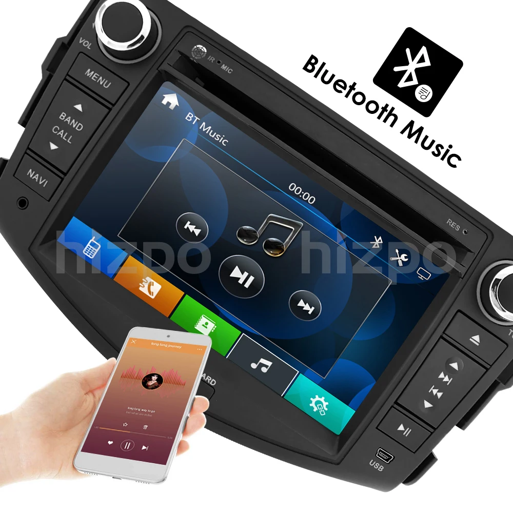 Радио мультимедийный автомобильный dvd-плеер для Toyota RAV 4 2006-2012 gps навигационный монитор рулевое колесо dab+ BT камера 8G карта