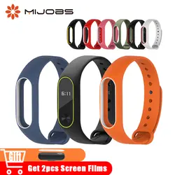 Mi jobs красочный силиконовый браслет mi Band 2 для xio mi браслет Спорт для Xiaomi mi Band 2 аксессуары Смарт наручные часы