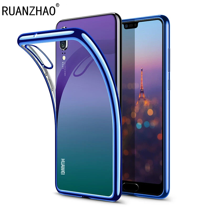 

RUANZHAO Electroplate TPU Soft Case For Huawei P20 Pro P10 P Smart Nova 3 3i 3E 4 Mate 10 20 Honor 10 9 8X V10 V9 Anit-Skid Case