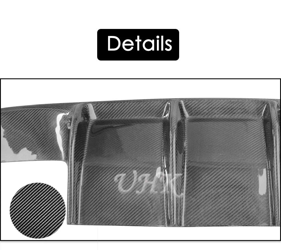 UHK углеродного волокна задний диффузор губ сплиттер для BMW 3 серии F30 M3 Аксессуары Гоночный Автомобиль Bodykit задний бампер протектор