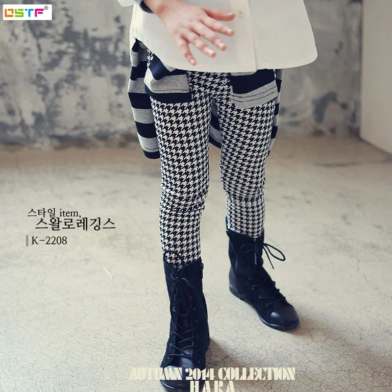 Girls Winter Leggings Thick Warm Printing Baby Girl Pantalones Fashion Elastic Waist Kids Pants