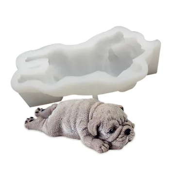 

3D Cute Shar Pei Dog Silicone Mold Mousse Cake Ice Cream Jello Pudding Blast Chilling Tool Fondant Decoration Soap Candle Mould