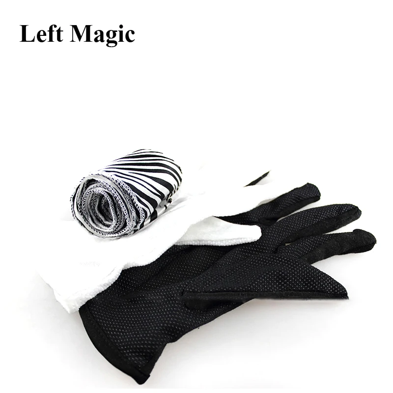 Перчатки, чтобы Зебра Шелковый закрыть фокус профессиональным фокусником улица сценические вечерние magia реквизит легко сделать E3077