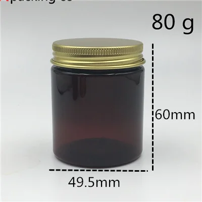 30шт 30 50 80 г/мл темно-коричневый Пластик банок баночка для хранения специй масло крем образец Алюминий контейнеры с крышками