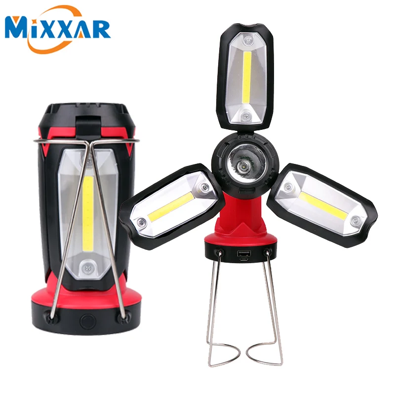 US $12.20 Dropshipping COB Work Light LED Flashlight Camping Working Emergency Multifunction USB Rechargeable Light Portable Lantern Torch