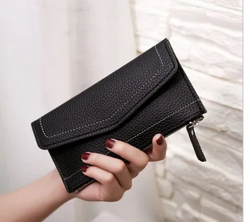 

women genuine leather fashion long wallets standard wallets