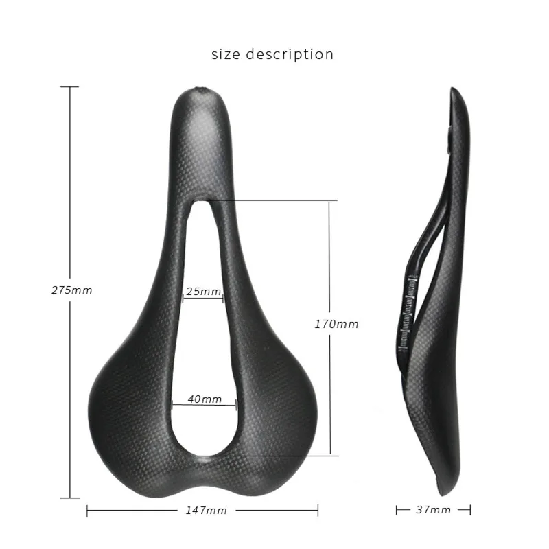 saddles full carbon road bike saddle carbon fiber+ Leather saddle