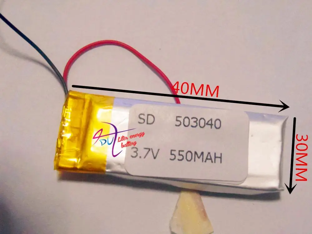 

best battery brand 3.7V lithium polymer battery 503040 053040 550mAh MP3 MP4 Bluetooth 503040 053040 lithium battery small stere