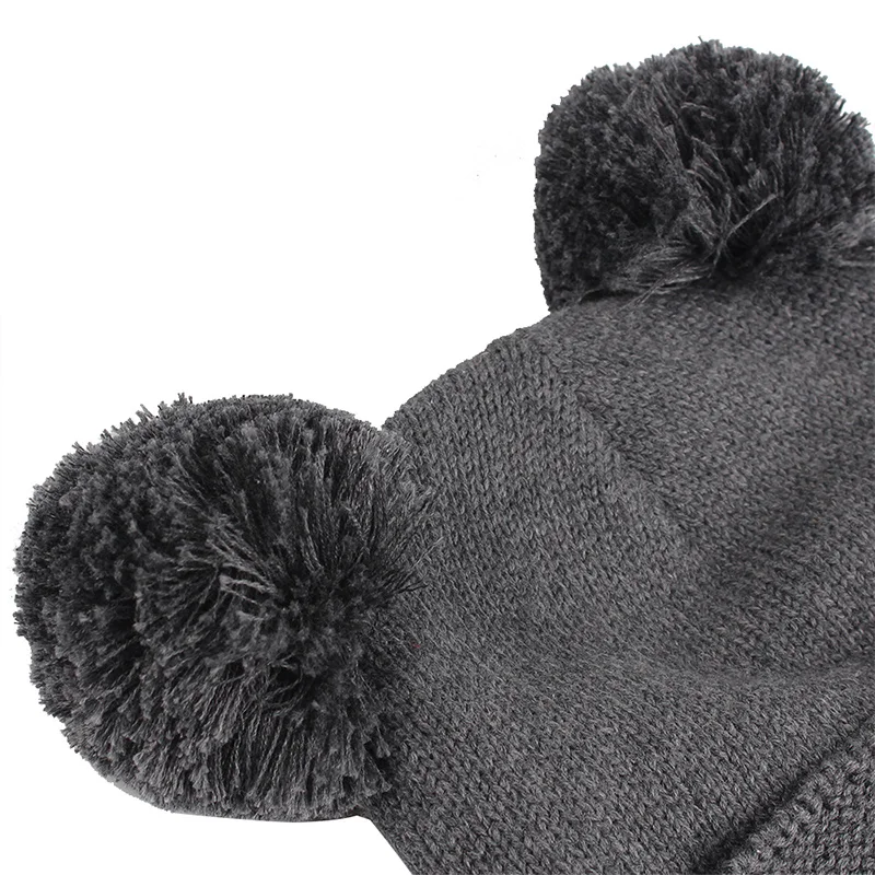 Velvet Knit Nebworn Baby Hat Warm Winter Infant Beanie Twist Lace Up Baby Hat With Pompom Cute Crochet  Hat For Baby Girls Boy   (17)