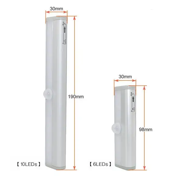 cheap LED Under Cabinet Light PIR Motion Sensor Lamp 6 10 LEDs 98 190mm lighting for Wardrobe Cupboard Closet Kitchen night light