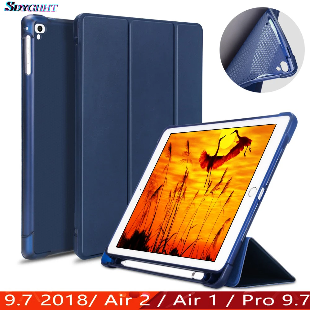 Смарт-чехол SDYGHHT для iPad 2018 9 7 Pro с держателем карандашей силиконовый мягкий чехол