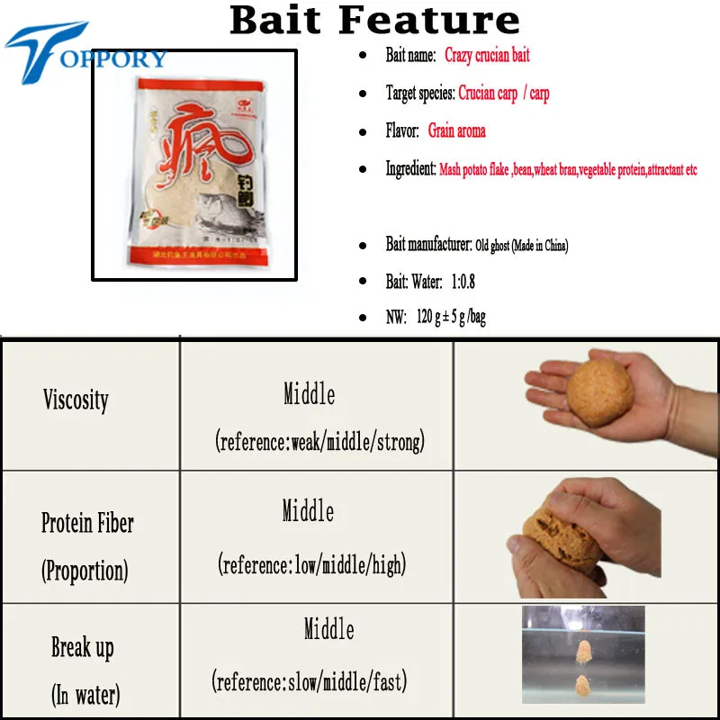 Toppory 2/5/10 сумки Herabuna миксер для теста, приманки для рыбалки карасями карп рыбалка приманка, Удочка паста бойлов добавка китайский приманки