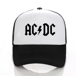 Группа acdc Trucker cap модная мужская и женская летняя кепка-Бейсболка Регулируемая бейсбольная шапка