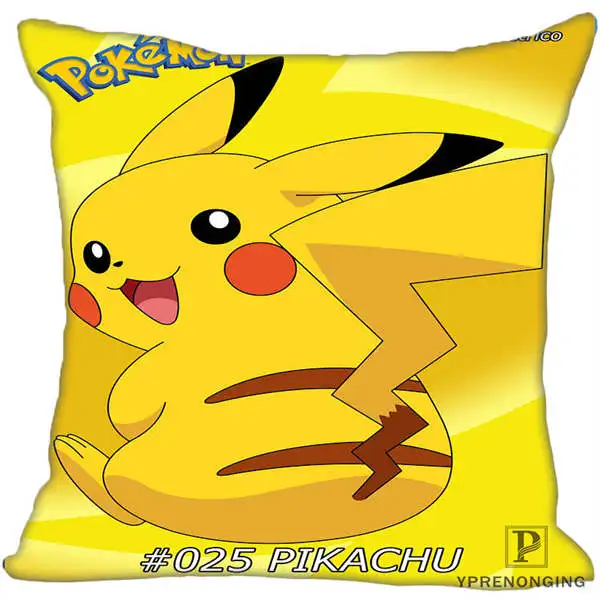 Заказная декоративная наволочка Pokemon Pikachu квадратная Наволочка на молнии 35X35,40x40,45x45 см(с одной стороны) 180527-21-13 - Цвет: Square Pillowcases