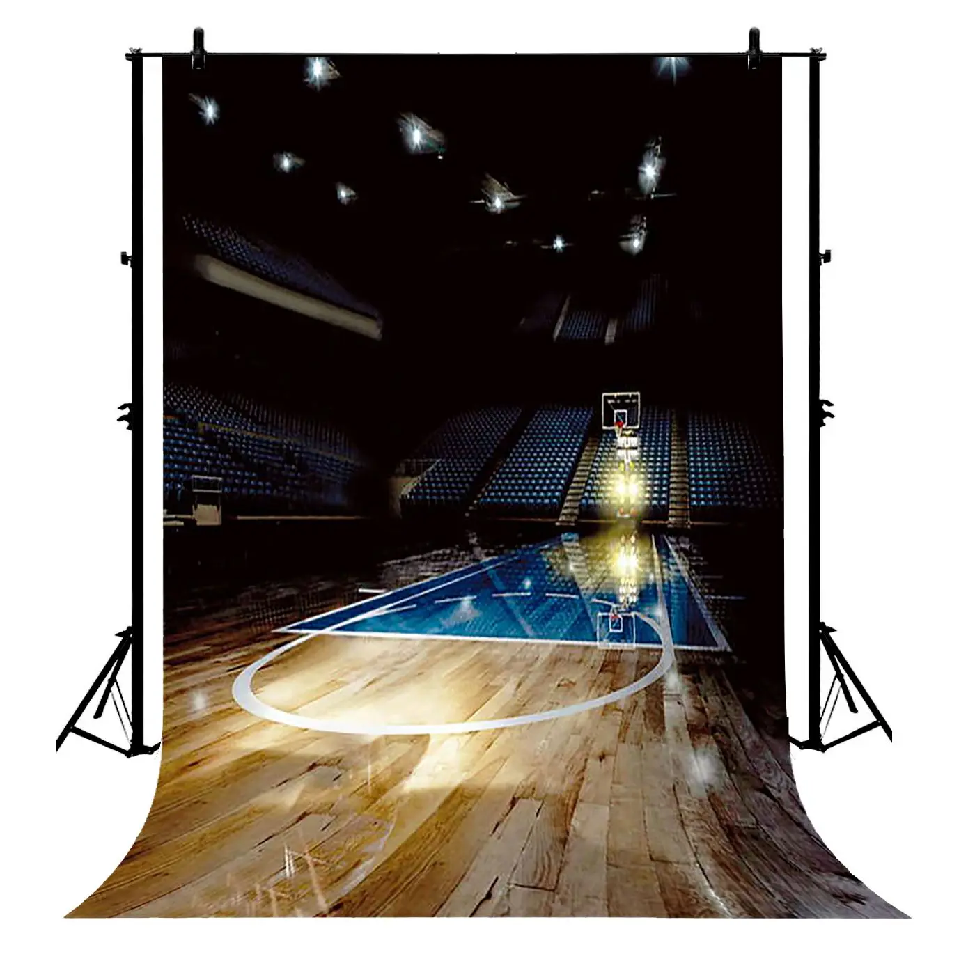 

5x7ft Sport Basketball Court Polyester Photo Background Portrait Backdrop